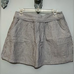 J crew 2 linen skirt blue striped